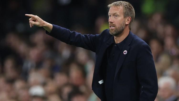Pelatih Brighton, Graham Potter, di laga kontra Fulham (30/08/22). (Foto: Reuters/Matthew Childs)
