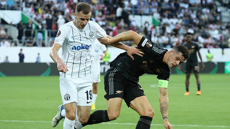 Suasana pertandingan Liga Europa antara FC Zurich vs Arsenal.