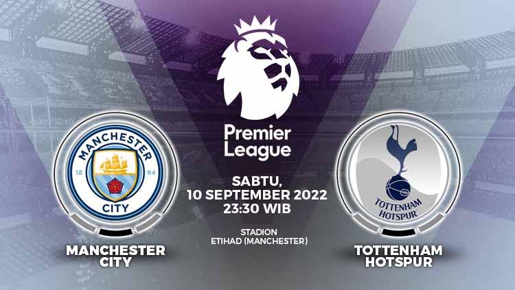 Prediksi pertandingan antara Manchester City vs Tottenham Hotspur (Liga Inggris).