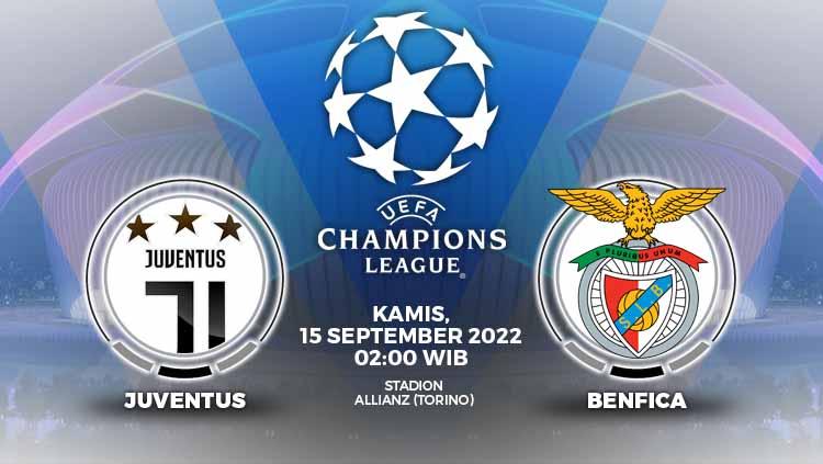 Link live streaming Liga Champions  2022/2023 untuk matchday kedua Grup H antara Juventus vs Benfica yang akan digelar pada Kamis (15/09/22) pukul 02.00 WIB. - INDOSPORT
