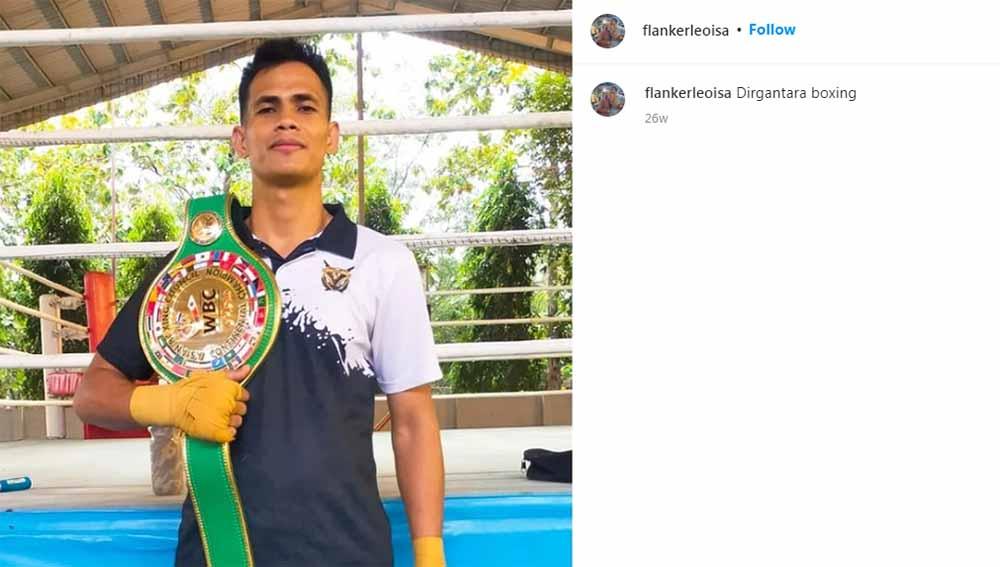 Ilham Leoisa, prajurit TNI sekaligus petinju Indonesia. Foto: Instagram@flankerleoisa