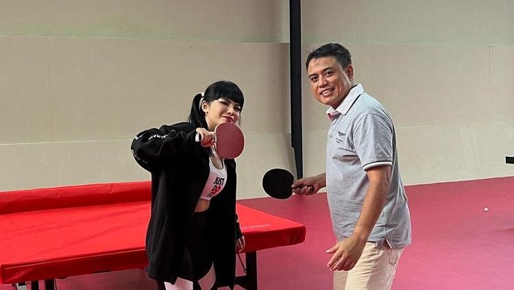 M Reza Pahlevi, owner PT Manggung Polah Raya akan membuka pusat pelatihan tenis meja Manggung Table Tennis Center di Pondok Pinang, Jakarta Selatan. - INDOSPORT
