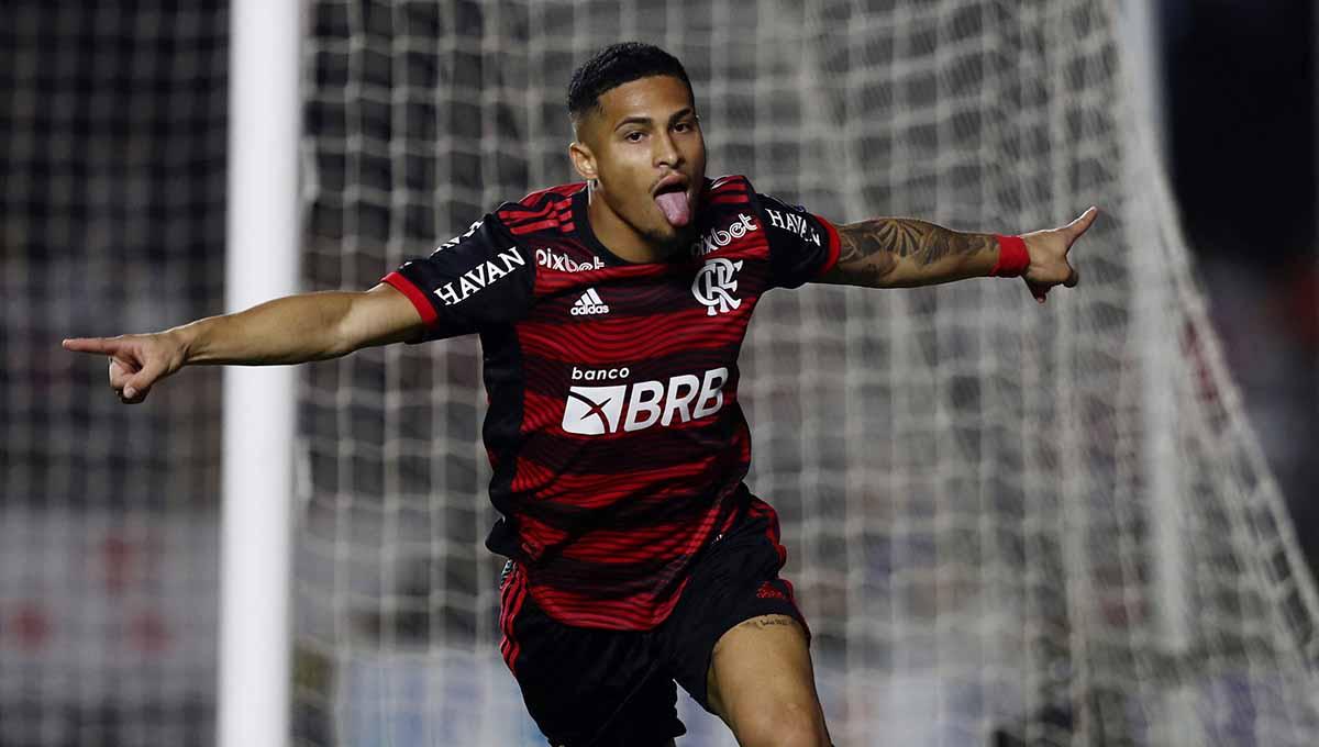 Joao Gomes, gelandang Brasil yang saat ini bermain untuk Flamengo dan dikaitkan dengan Liverpool. Foto: REUTERS/Carla Carniel.