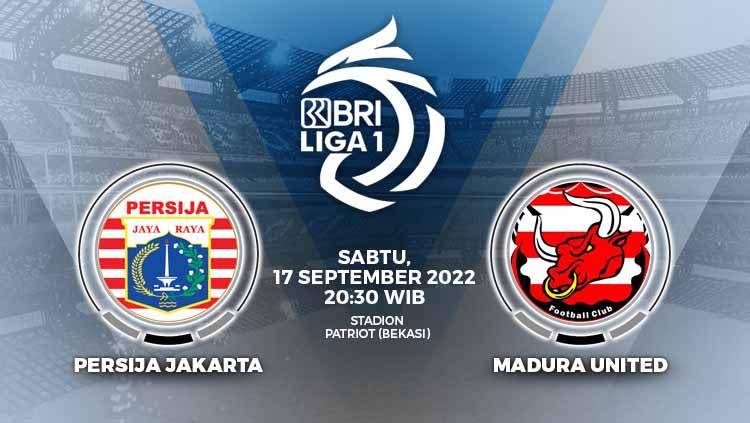 Prediksi pertandingan antara Persija Jakarta vs Madura United (BRI Liga 1).