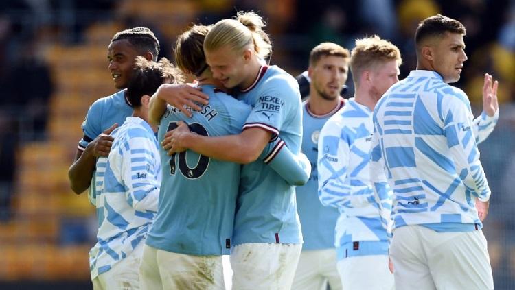 Pemain Manchester City, Erling Braut Haaland, mengaku bosan berada di Manchester City, jelang Liga Inggris (Premier League) 2022-2023 kembali berlangsung. Foto: REUTERS/Peter Powell.