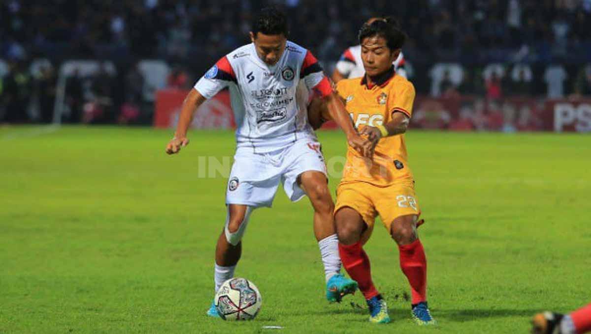 Laga Persik Kediri vs Arema FC di Liga 1.