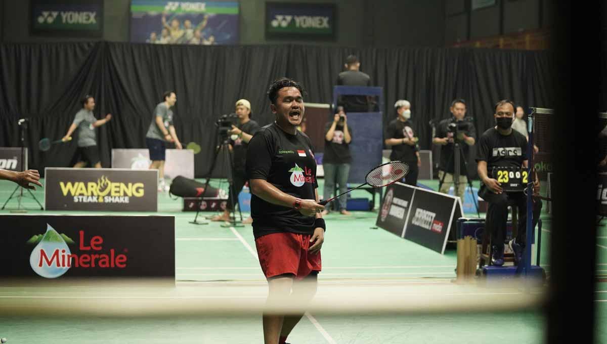 Presenter Valentino Simanjuntak mengaku puas dengan penyelenggaraan turnamen bulutangkis PB INA Fun Tournament.