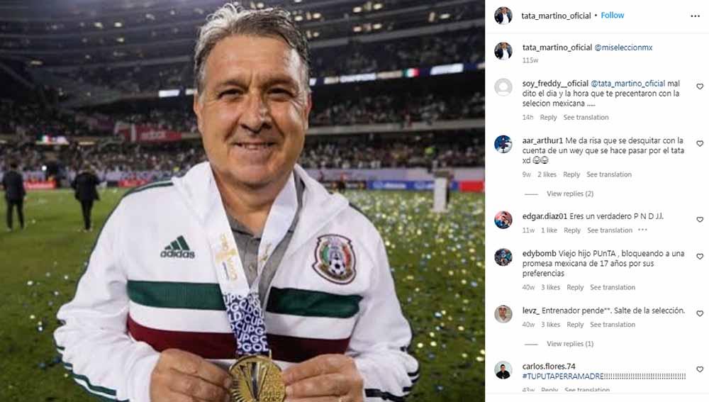 Gerardo Martino (Tata Martino) pelatih Timnas Meksiko. Foto: Instagram@tata_martino_oficial