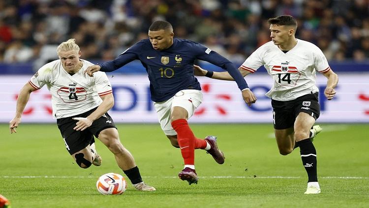 Aksi Kylian Mbappe di laga UEFA Nations League antara Prancis vs Austria REUTERS/Christian Hartmann - INDOSPORT