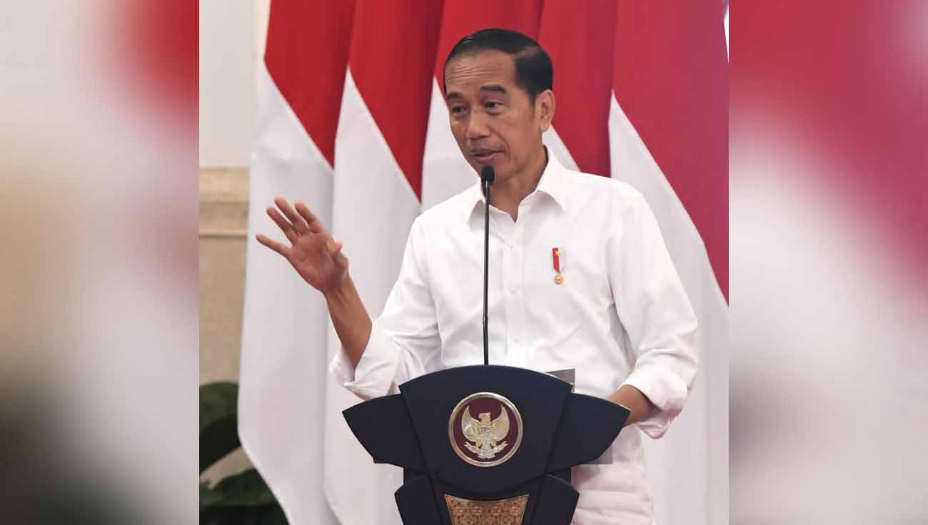 Presiden Joko Widodo menerima Timnas Sepak Bola Amputasi Indonesia di Istana Negara, Rabu (21/09/22). Foto: BPMI Setpres/Kris - INDOSPORT