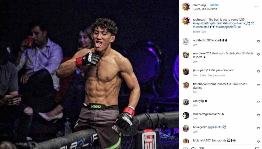 Raul Rosas Jr, petarung termuda yang akan teken kontrak dengan UFC. Foto: Instagram@raulrosasjr - INDOSPORT