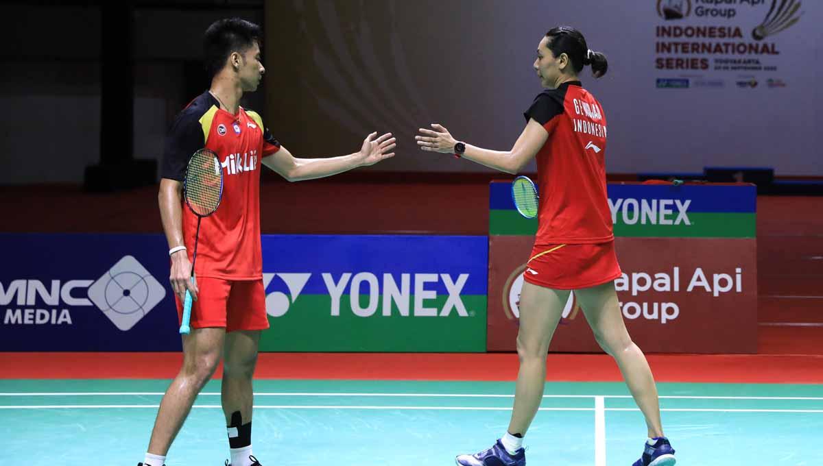 Dejan Ferdinansyah/Gloria Emanuelle Widjaja lolos ke perempat final usai kalahkan Tang Chun man/Tse Ying Suet (Hongkong) di babak kedua Malaysia Open 2023. Foto: PBSI