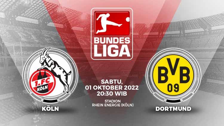 Berikut prediksi Liga Jerman (Bundesliga) 2022/2023 pekan kedelapan antara FC Koln vs Borussia Dortmund pada Sabtu (01/10/22) pada pukul 20.30 WIB.