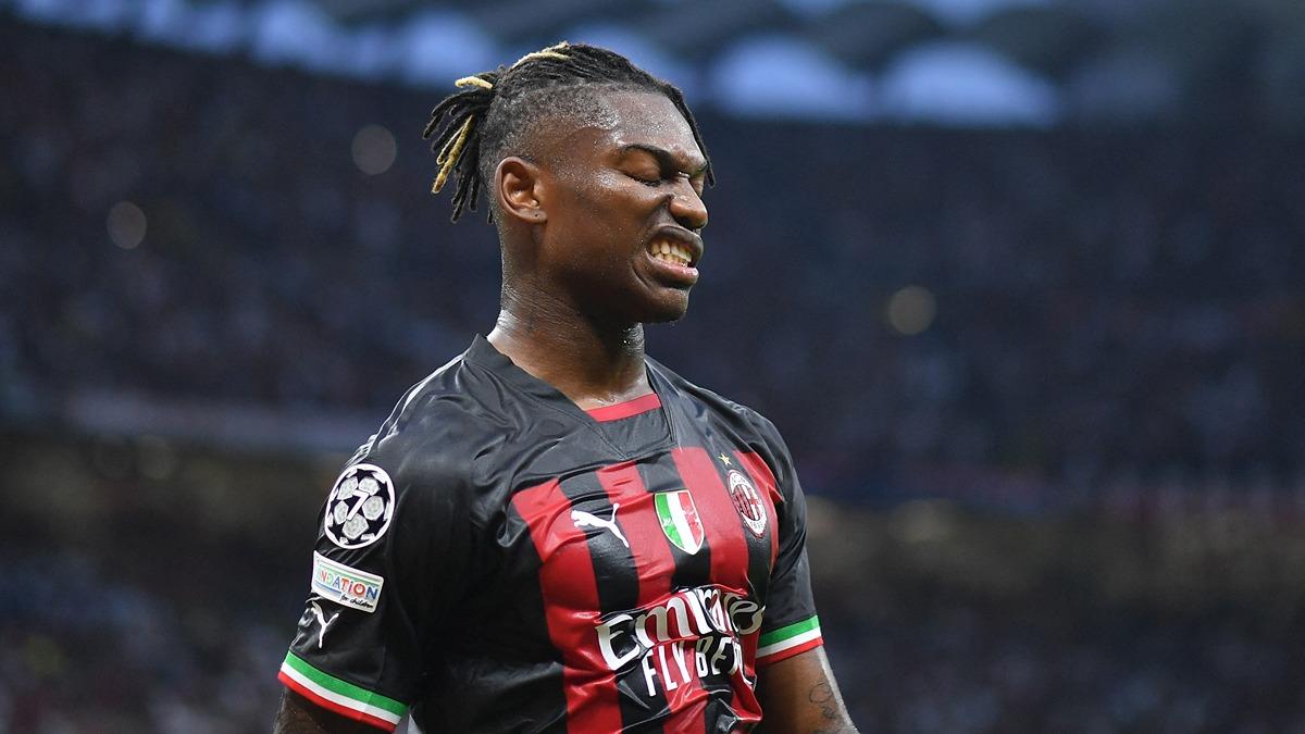 Rafael Leao saat laga Liga Champions AC Milan v Dinamo Zagreb