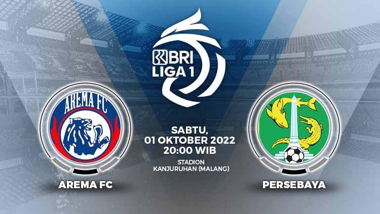 Laga antara Arema FC vs Persebaya Surabaya di pekan ke-11 Liga 1 2022/23 bisa ditonton langsung via link live streaming di Vidio. - INDOSPORT
