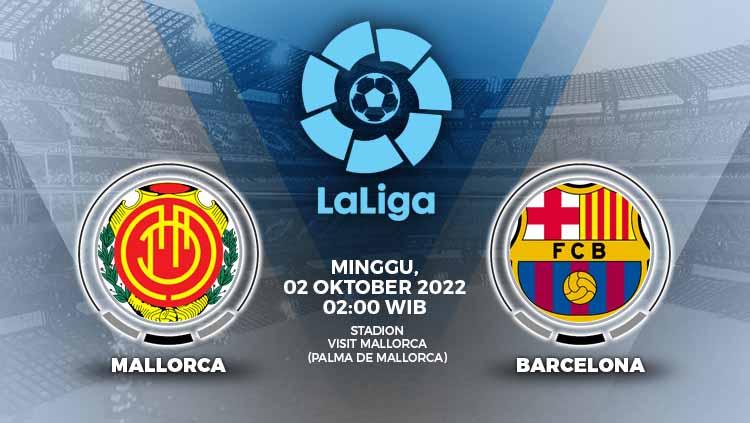 Berikut prediksi Liga Spanyol (LaLiga) Mallorca vs Barcelona, yang akan digelar pada Minggu (02/10/22) dini hari WIB. - INDOSPORT