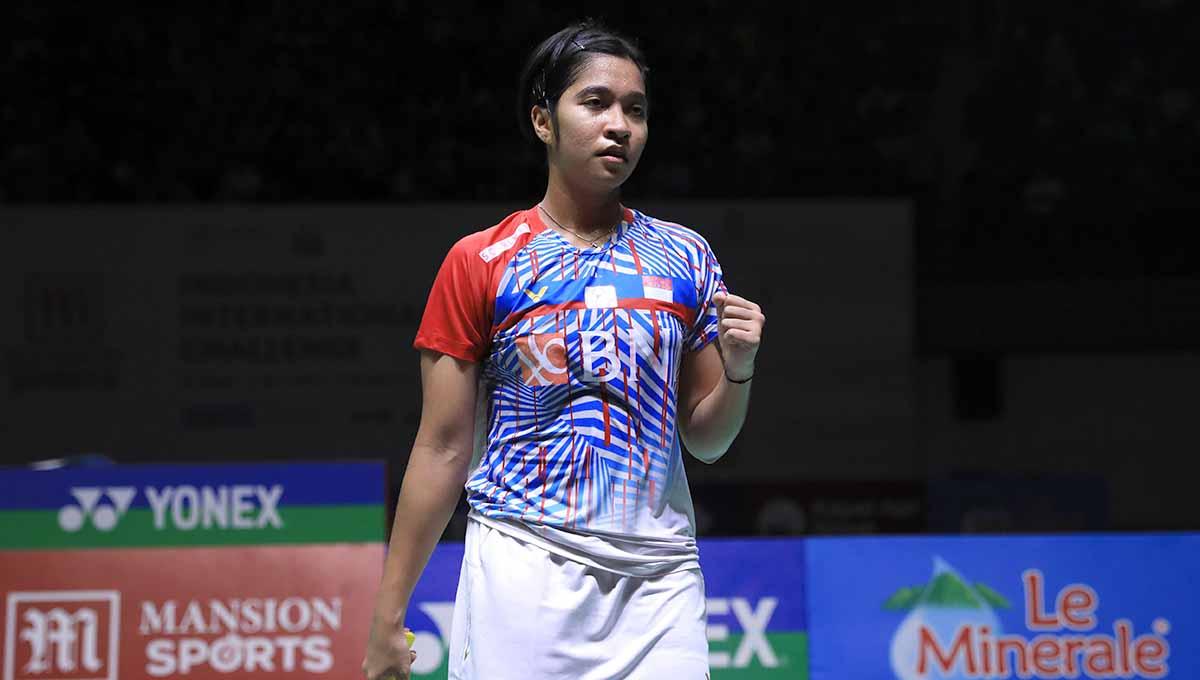 Tunggal putri Indonesia Ester Nurumi Tri Wardoyo di Turnamen Indonesia International Challenge 2022. PBSI