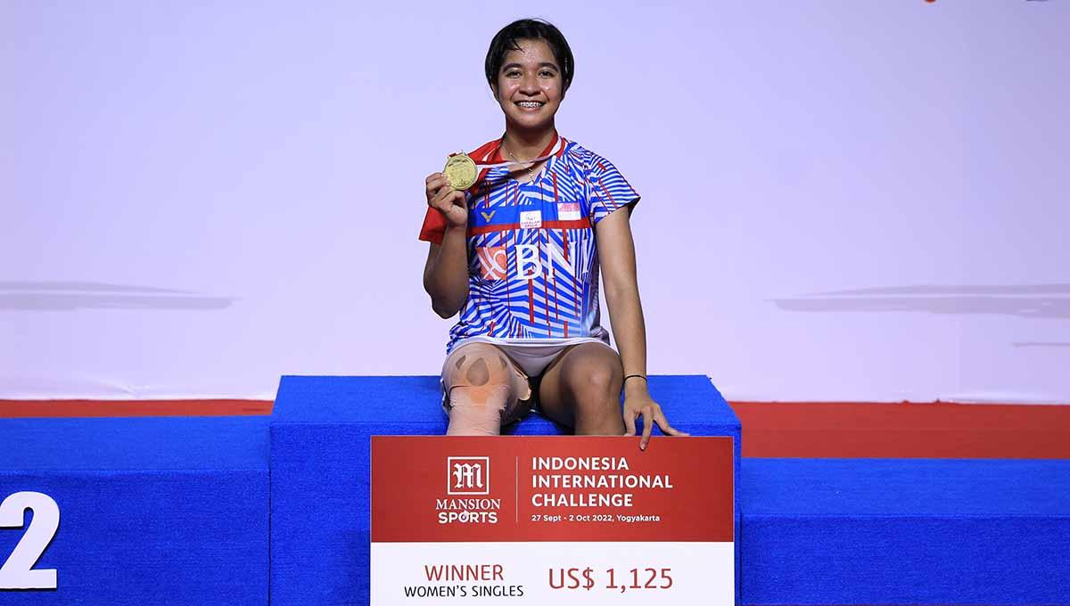 Tunggal putri Indonesia Ester Nurumi Tri Wardoyo di Turnamen Indonesia International Challenge 2022. PBSI