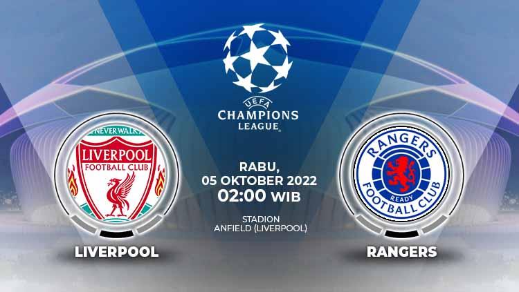 Indosport - Liverpool akan menjamu Rangers di matchday ketiga Liga Champions 2022-2023 pada Rabu (05/10/22). Berikut prediksi pertandingannya.