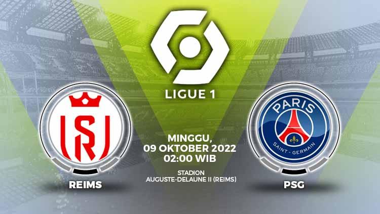 Berikut link live streaming Liga Prancis (Ligue 1) antara Reims vs Paris Saint-Germain (PSG), Minggu, (09/10/22), pukul 02.00 WIB.