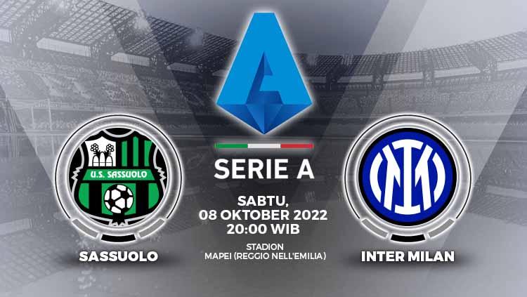 Prediksi pertandingan antara Sassuolo vs Inter Milan (Liga Italia).