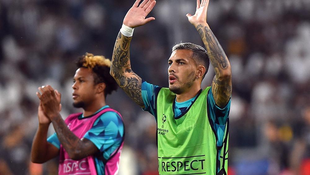 Leandro Paredes saat laga Liga Champions antara Juventus vs Benfica