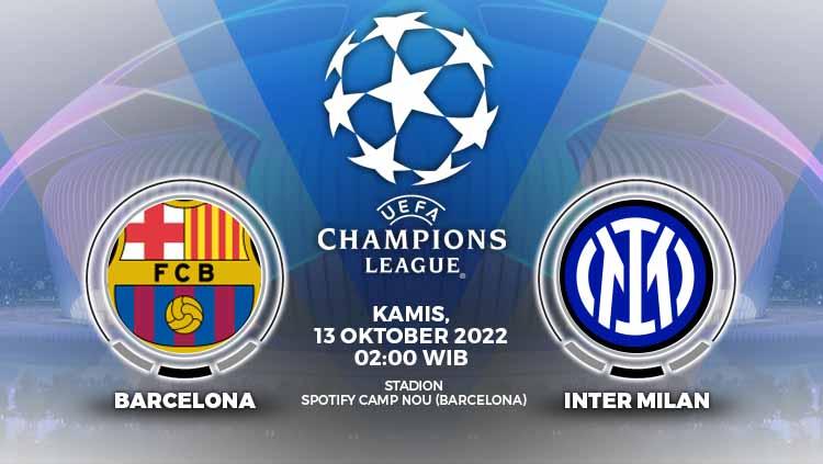 Prediksi pertandingan antara Barcelona vs Inter Milan (Liga Champions). - INDOSPORT