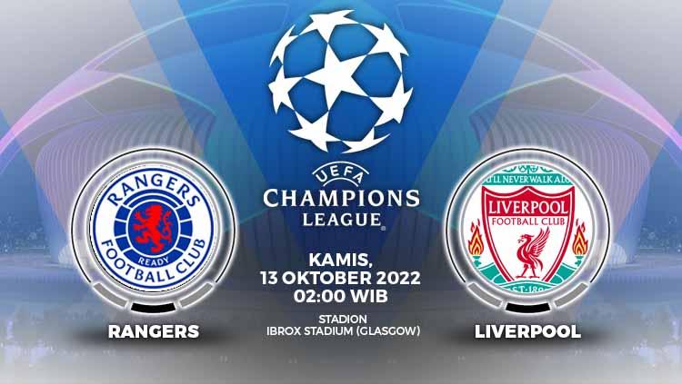 Link live streaming pertandingan antara Rangers vs Liverpool (Liga Champions). - INDOSPORT