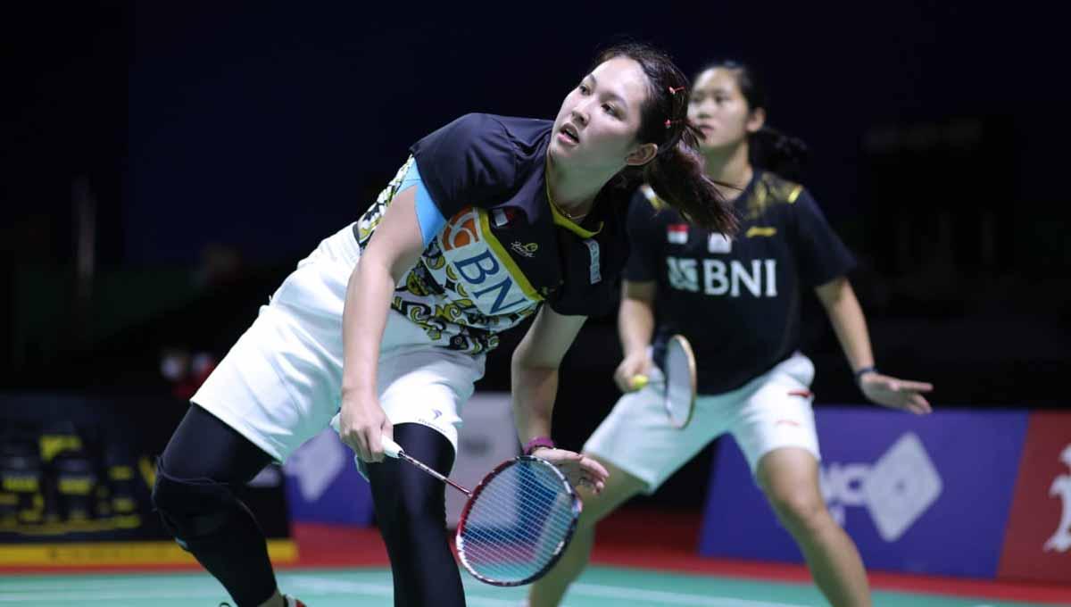 Jelang Badminton Asia Championships 2023 di Dubai, Ribka Sugiarto tampil begitu memesona ketika mengenakan hijab di hari Idulfitri 1444 H. (Foto: PP PBSI) - INDOSPORT