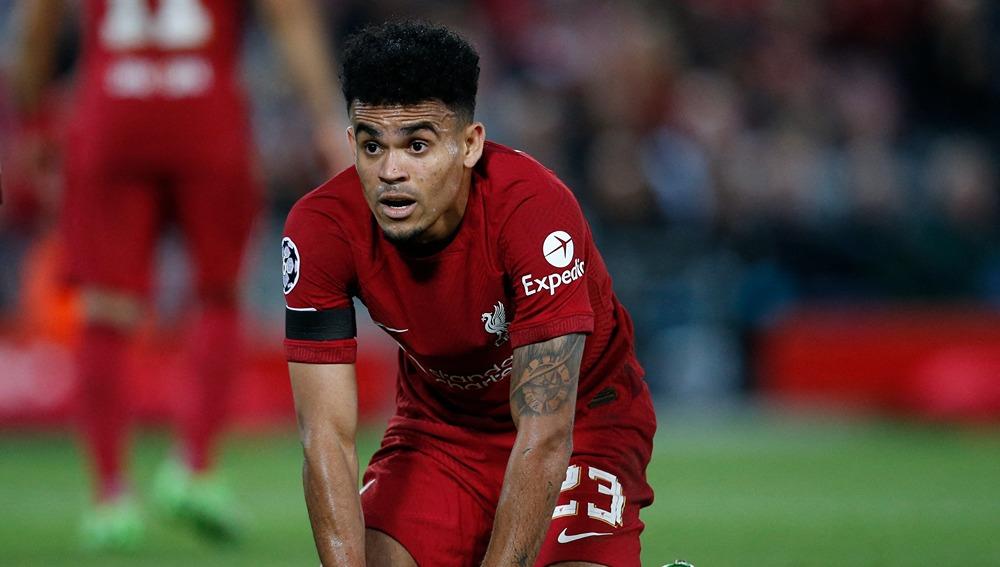 Luis Diaz saat laga Liga Champions antara Liverpool vs Ajax Amsterdam