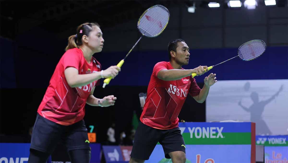 Ganda campuran muda PBSI akan habis-habisan melawan Dejan Ferdinansyah/Gloria Emanuelle Widjaja demi capai final Indonesia International Challenge 2022. (Foto: PBSI)