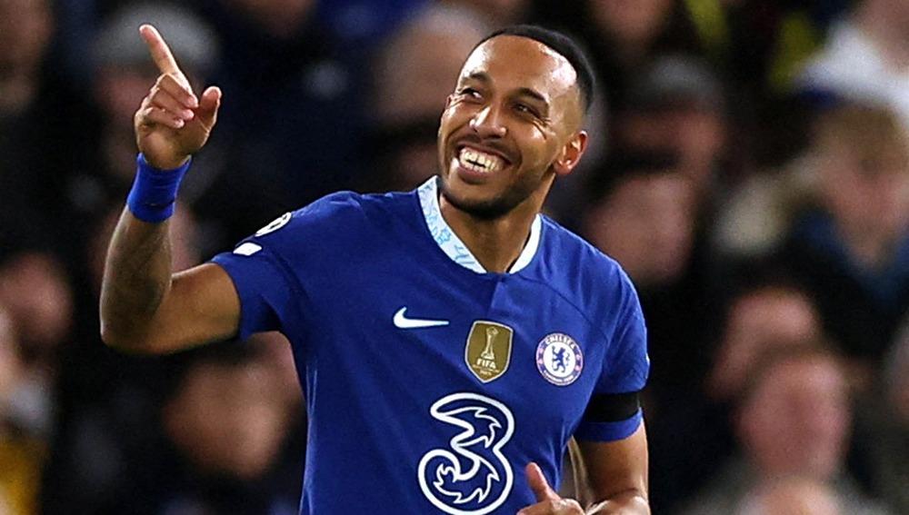 Pierre-Emerick Aubameyang saat laga Liga Champions antara Chelsea vs AC Milan