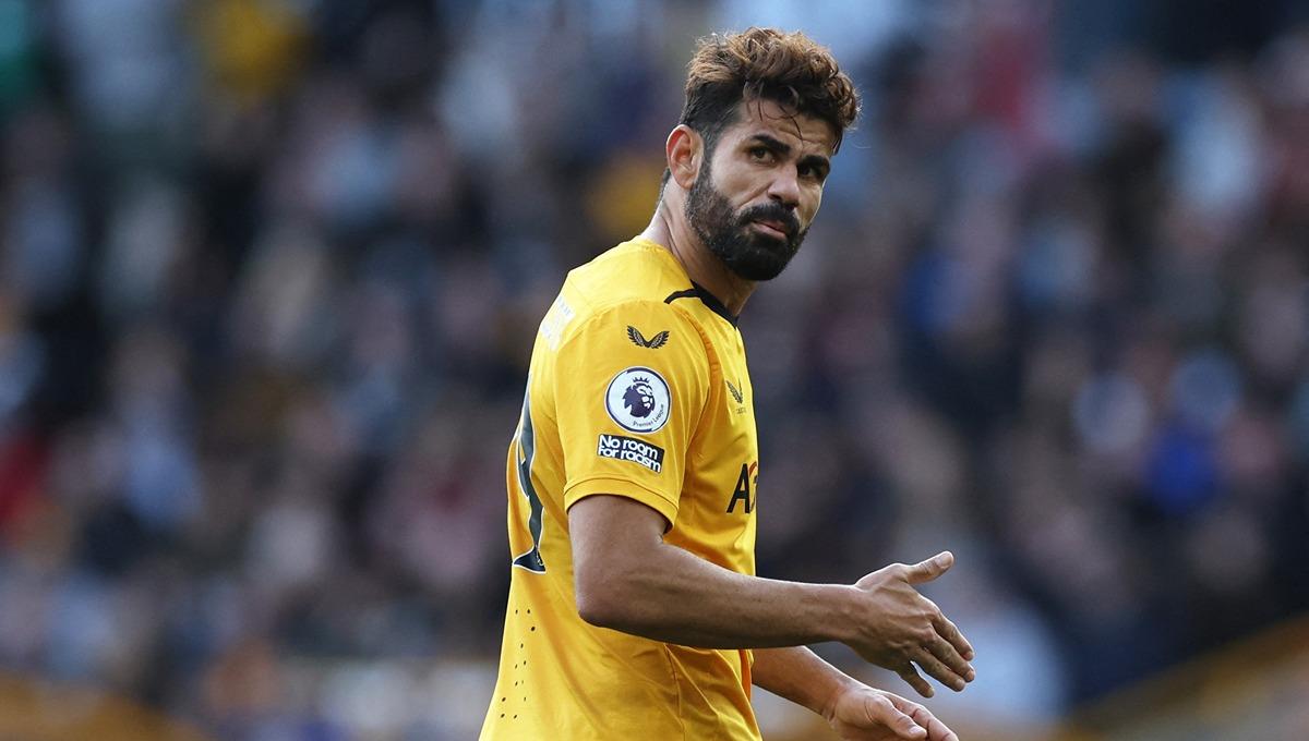 Diego Costa dalam laga Liga Inggris antara Wolverhampton Wanderers vs Nottingham Forest