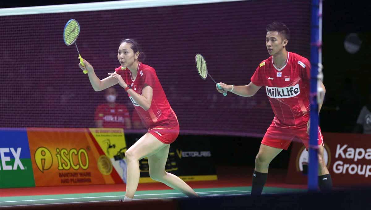 Ganda campuran Indonesia, Dejan Ferdinansyah/Gloria Emanuelle Widjaja di Indonesia International Challenge 2022. (Foto: PBSI)