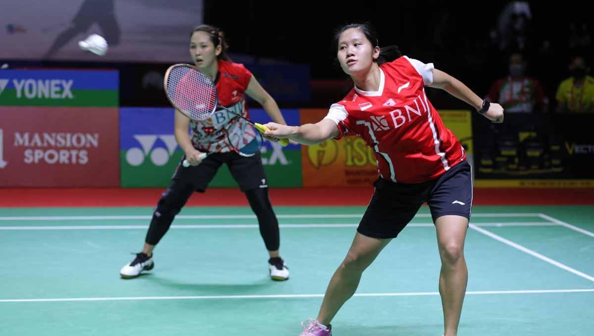 Jadwal semifinal Indonesia Masters S100 2023, di mana tersisa lima wakil tuan rumah termasuk perang saudara di nomor ganda putri, Sabtu (28/10/23). (Foto: PBSI)
