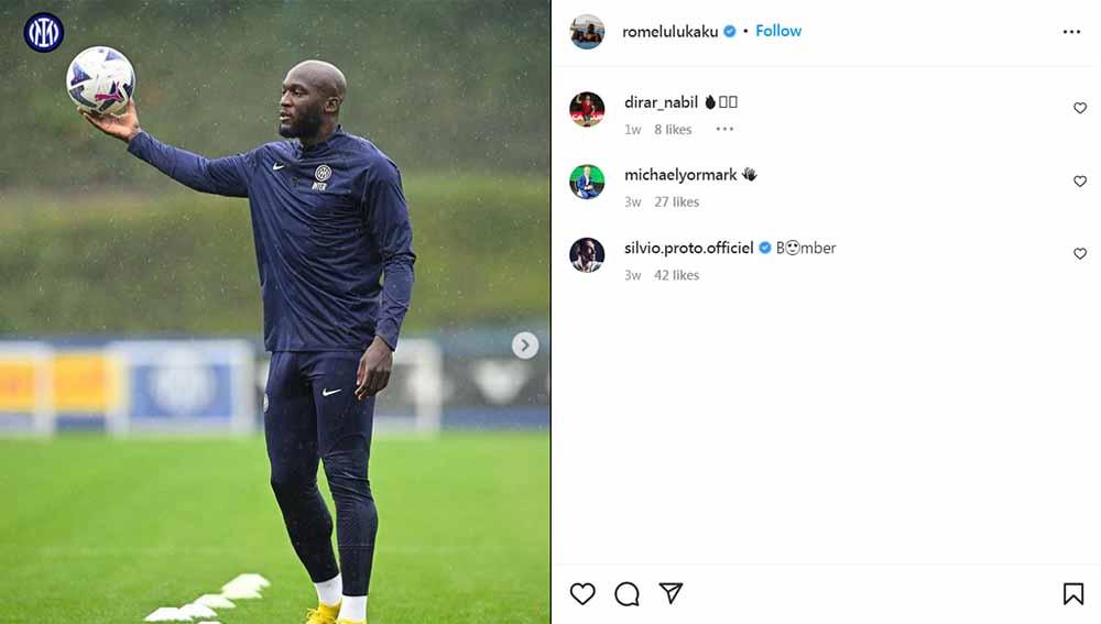 Romelu Lukaku, pemain anyar Inter Milan. (Foto: Instagram@romelulukaku)