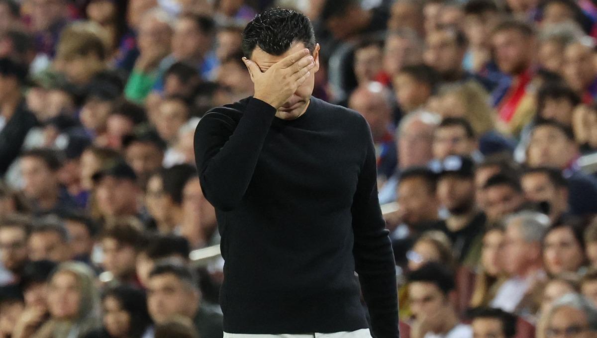 Pelatih Barcelona, Xavi Hernandez, ngomel-ngomel karena timnya 'ugly win' atas Real Sociedad pada Liga Spanyol di Stadion San Sebastian, Minggu (05/11/23).