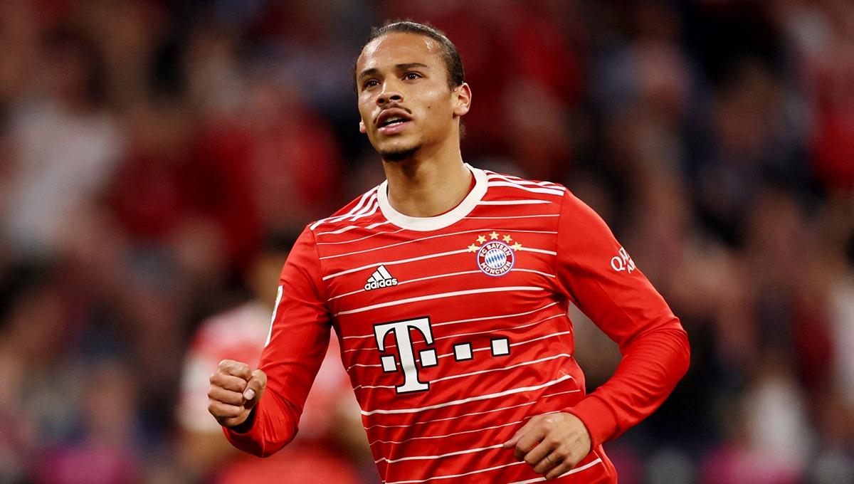 Leroy Sane bisa menjadi pengganti Mohamed Salah di Liverpool. Foto: Reuters/Lukas Barth.