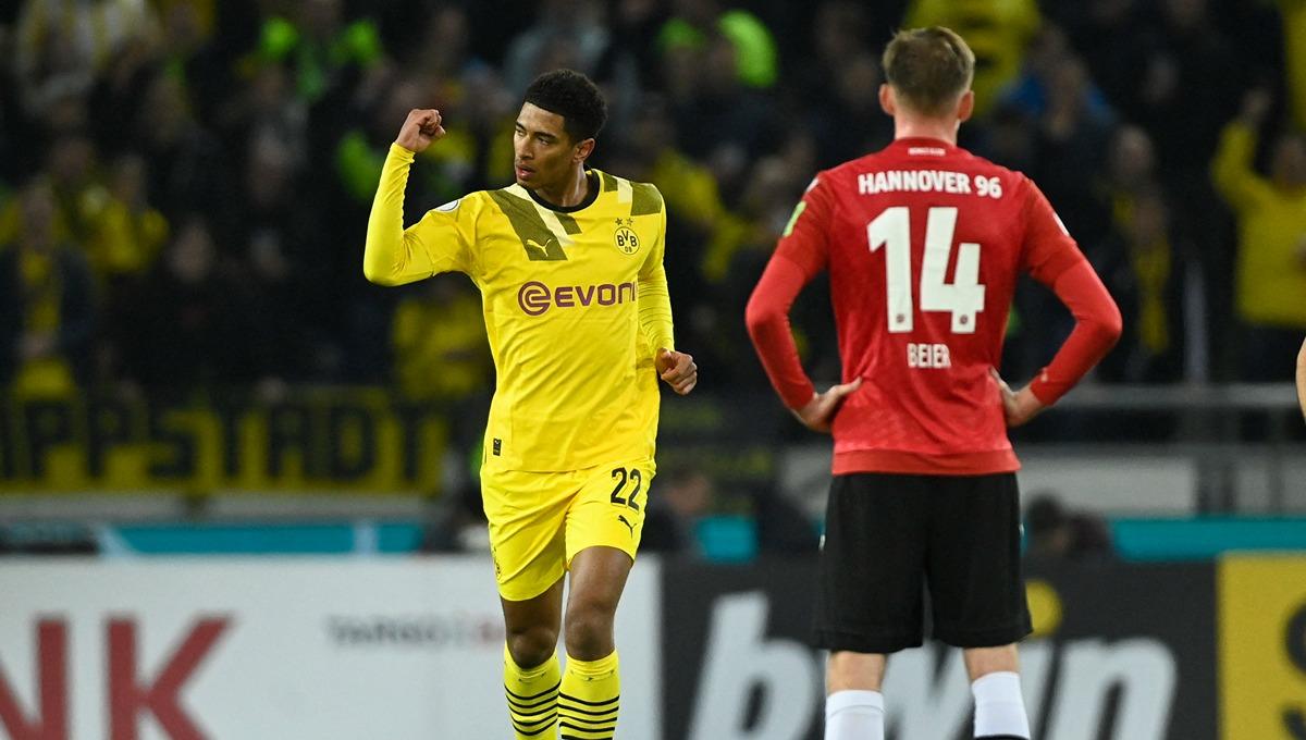 Jude Bellingham dalam laga DFB Pokal antara Hannover vs Borussia Dortmund - INDOSPORT