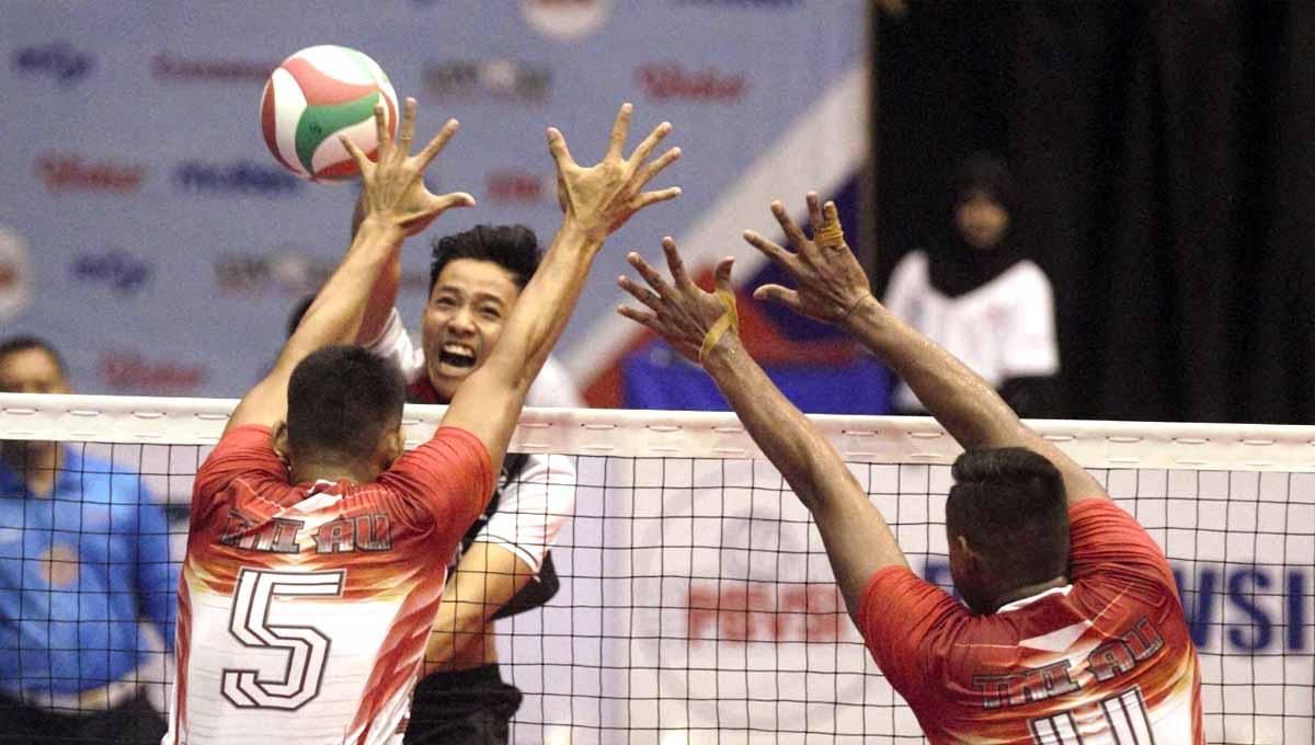 Pertandingan antara Ganevo Yogyakarta melawan TNI AU pada Livoli Divisi Utama 2022 kategori putra di Sritex Arena Solo, Rabu (19/10/22). (Foto: Media Livoli)