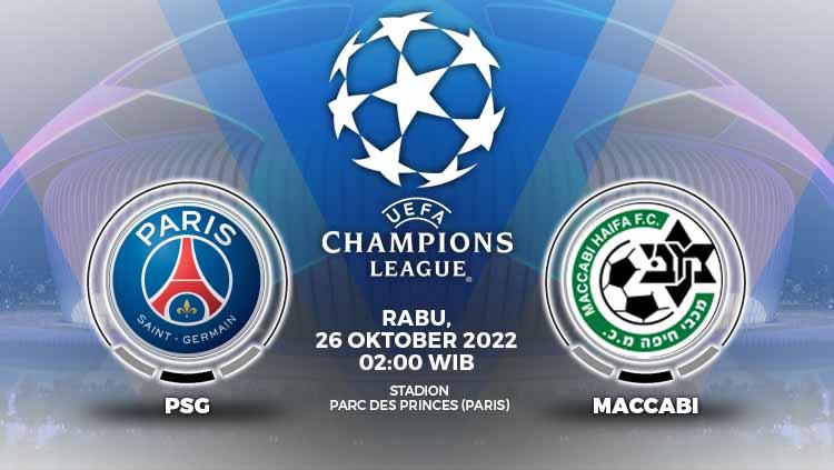 Berikut link live streaming Liga Champions antara Paris Saint Germain (PSG) vs Maccabi pada Kamis (26/10/22), dini hari WIB.