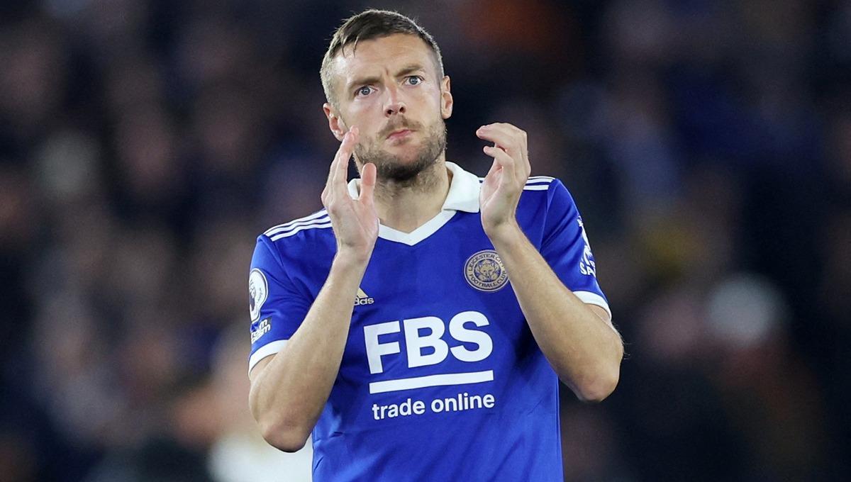Jamie Vardy, pemain Leicester City. Foto: REUTERS/Carl Recine