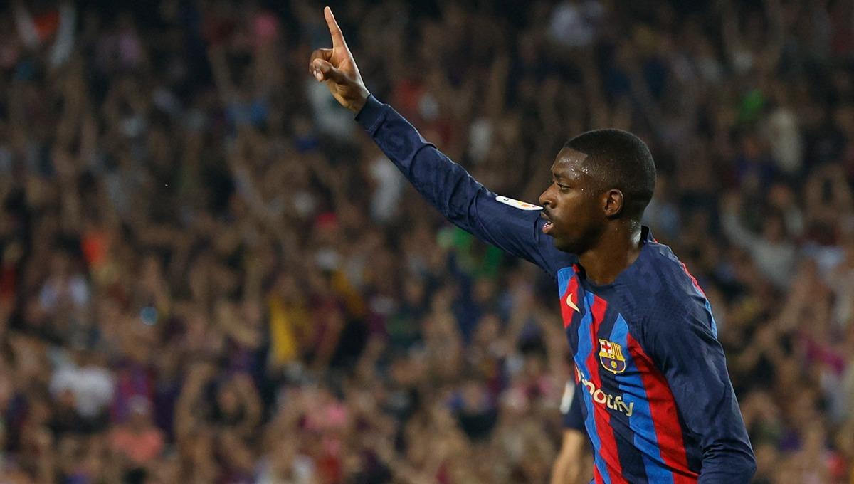 Pemain Paris Saint-Germain (PSG), Ousmane Dembele, segera dilelang timnya ke 3 raksasa Liga Inggris pada jendela bursa transfer 2024. Foto: REUTERS/Albert Gea