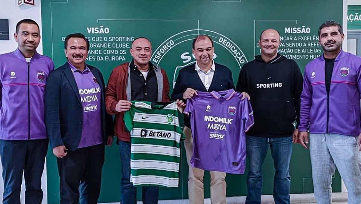 Perjalanan Presiden Klub Persita, Ahmed Rully Zulfikar, ke markas klub ternama Portugal, Benfica dan Sporting Lisbon melanjutkan kunjungan dari FC Porto kemarin. (Foto: Instagram@persita.official)