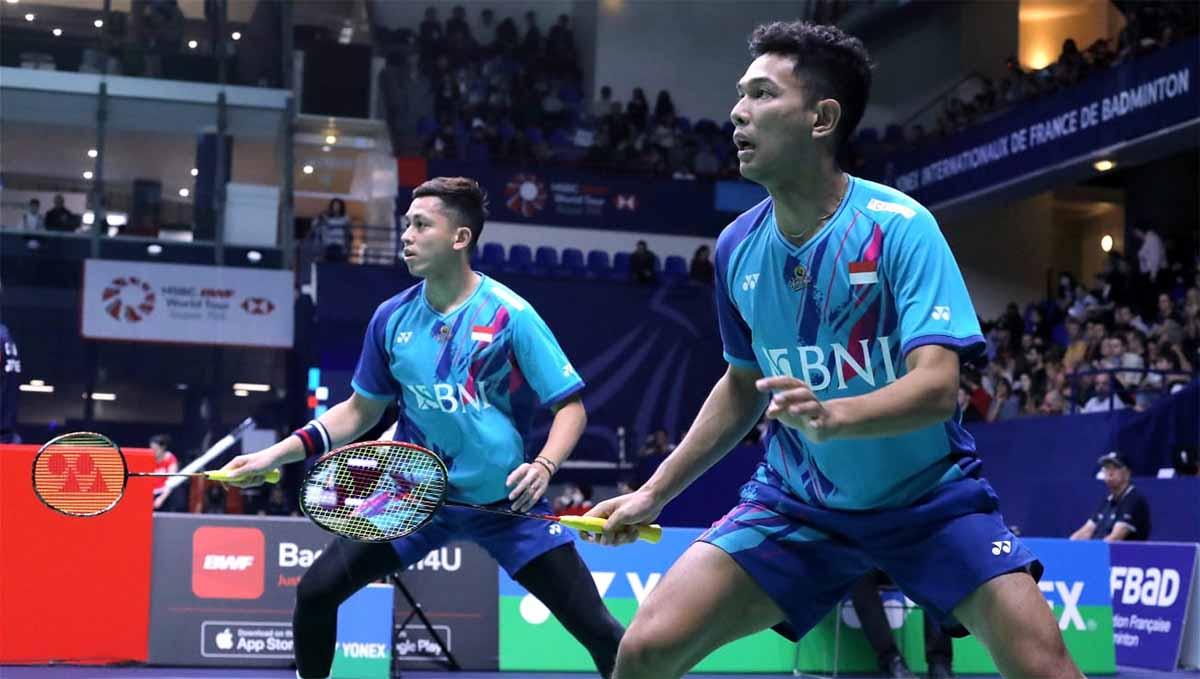 Berikut ini hasil babak pertama French Open 2022 di nomor ganda putra, antara M.R. Arjun/Dhruv Kapila vs Fajar Alfian/Muhammad Rian Ardianto. (Foto: PBSI) - INDOSPORT