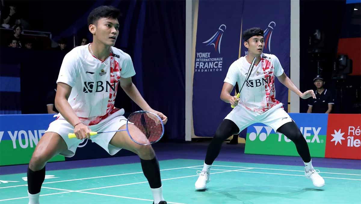 Pasangan ganda putra Indonesia, Bagas Maulana/Muhammad Shohibul Fikri ke semifinal Thailand Masters 2023. Foto: PBSI.