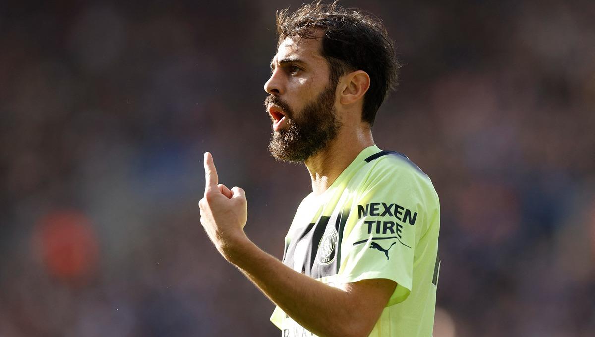 Bernardo Silva dan Dani Olmo kompak buka pintu ke raksasa Liga Spanyol (LaLiga), Barcelona, pada bursa transfer selanjutnya. Foto: REUTERS/Jason Cairnduff