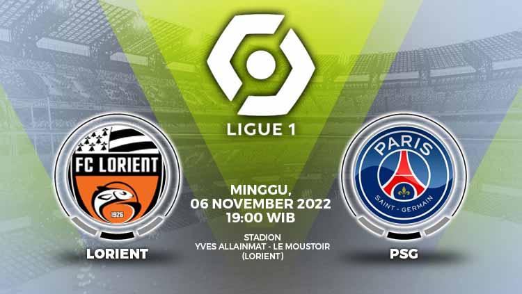Berikut ini adalah link live streaming pertandingan lanjutan Liga Prancis (Ligue 1) 2022/23, antara Lorient vs Paris Saint-Germain (PSG). - INDOSPORT