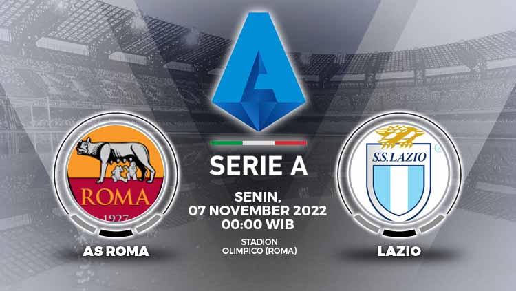 Prediksi pertandingan antara AS Roma vs Lazio (Liga Italia). - INDOSPORT