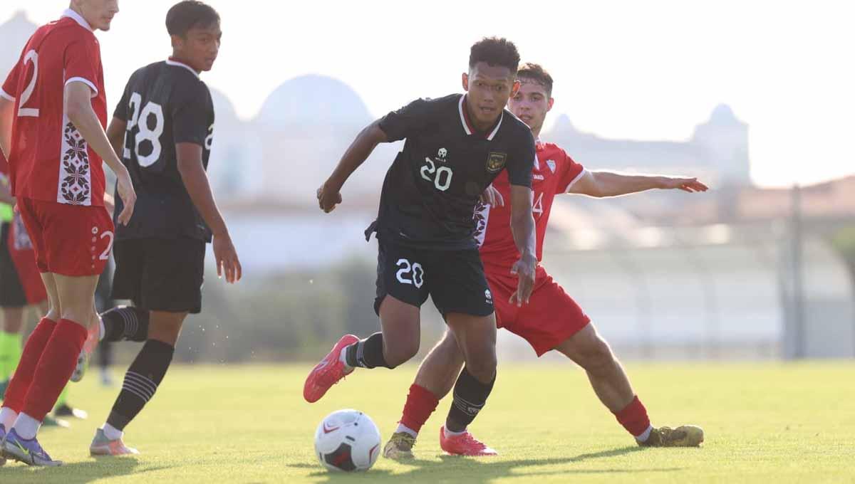 Pertandingan antara Timnas Indonesia U-20 vs Moldova u-20. (Foto: PSSI)